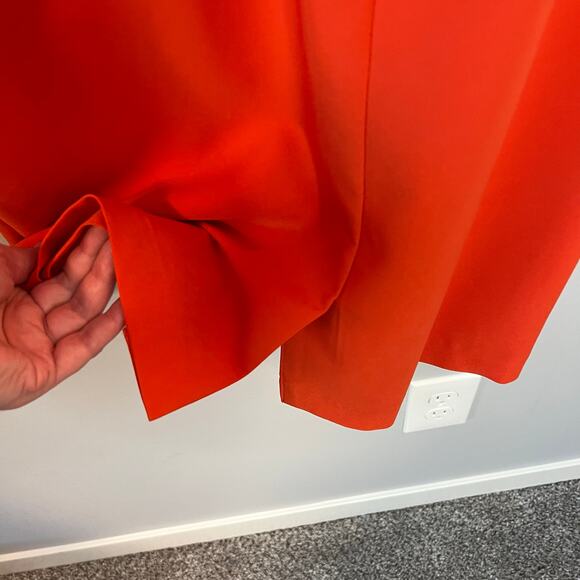 Maggy London Orange SS Side Tie Drape Sheath Dress US Size 8 - Picture 14 of 16
